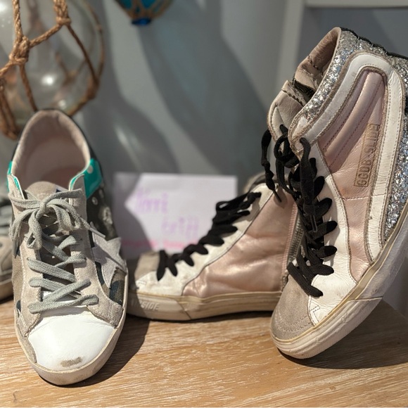  Glitter and Black Star High-Tops
